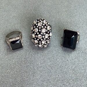 FINAL SALE PRICE Fine Neutral Fashion Ring Lot x 3